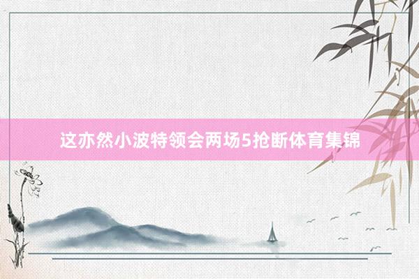 这亦然小波特领会两场5抢断体育集锦