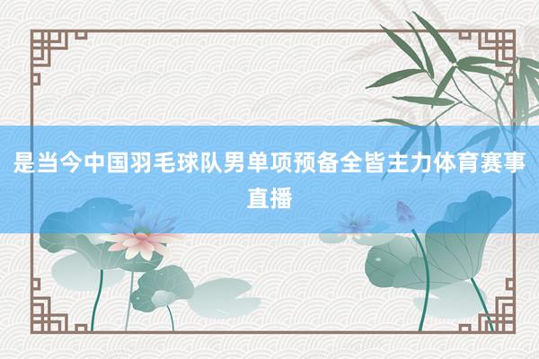 是当今中国羽毛球队男单项预备全皆主力体育赛事直播
