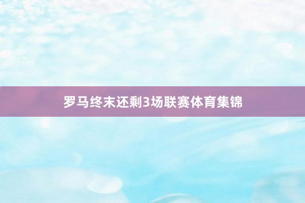 罗马终末还剩3场联赛体育集锦