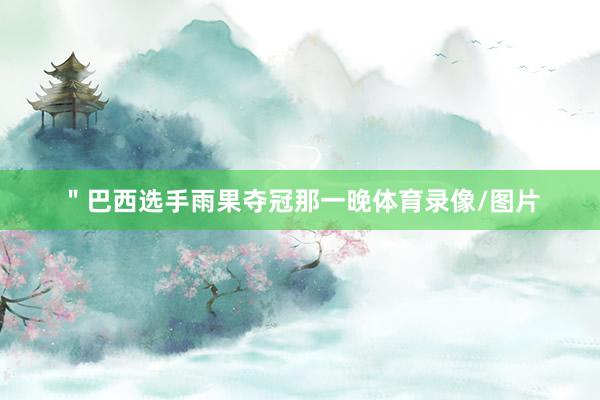 ＂巴西选手雨果夺冠那一晚体育录像/图片