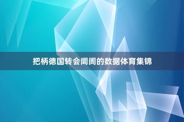 把柄德国转会阛阓的数据体育集锦