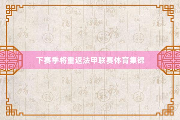 下赛季将重返法甲联赛体育集锦