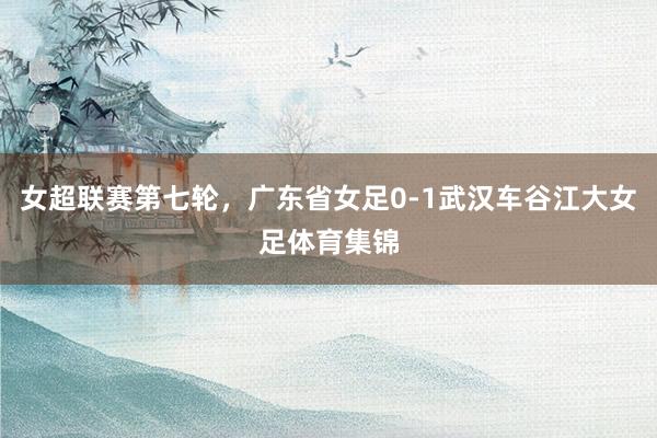 女超联赛第七轮，广东省女足0-1武汉车谷江大女足体育集锦
