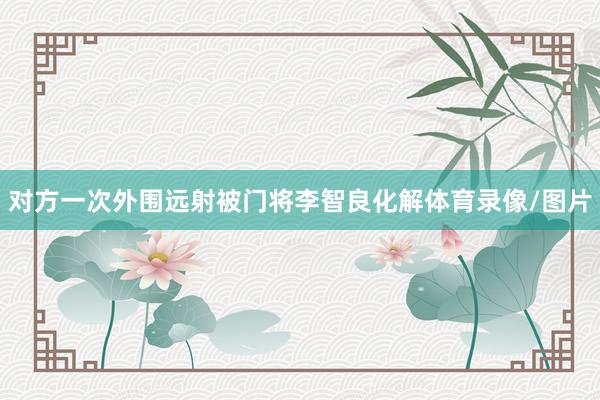 对方一次外围远射被门将李智良化解体育录像/图片