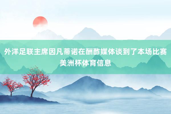 外洋足联主席因凡蒂诺在酬酢媒体谈到了本场比赛美洲杯体育信息