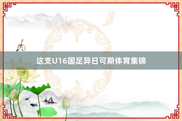 这支U16国足异日可期体育集锦