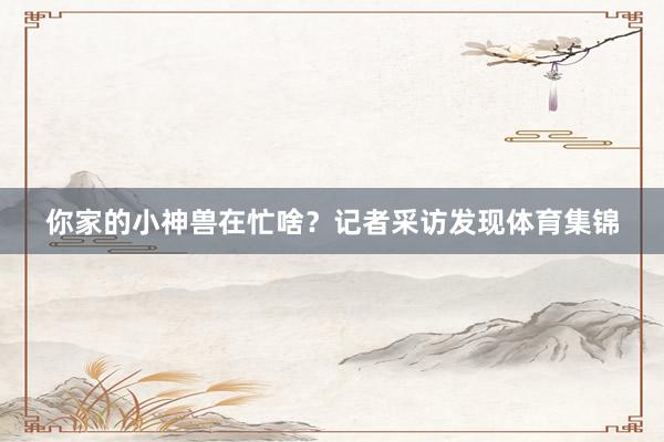 你家的小神兽在忙啥？记者采访发现体育集锦