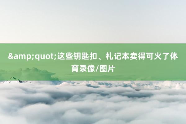 &quot;这些钥匙扣、札记本卖得可火了体育录像/图片