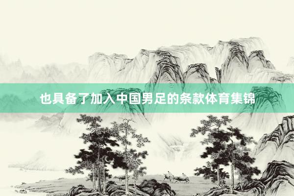 也具备了加入中国男足的条款体育集锦
