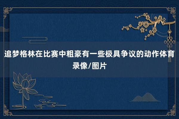 追梦格林在比赛中粗豪有一些极具争议的动作体育录像/图片
