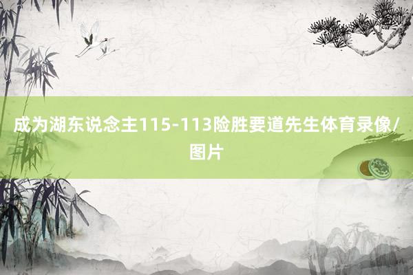 成为湖东说念主115-113险胜要道先生体育录像/图片