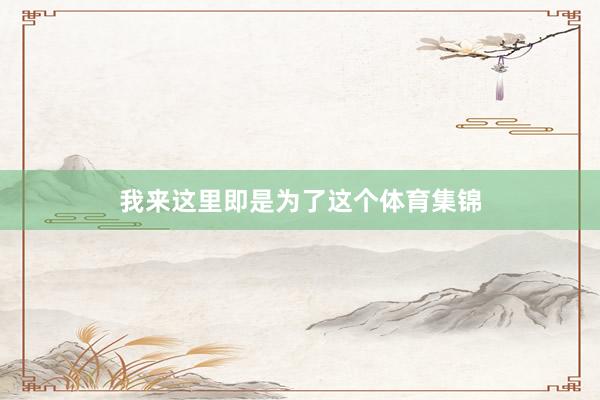 我来这里即是为了这个体育集锦