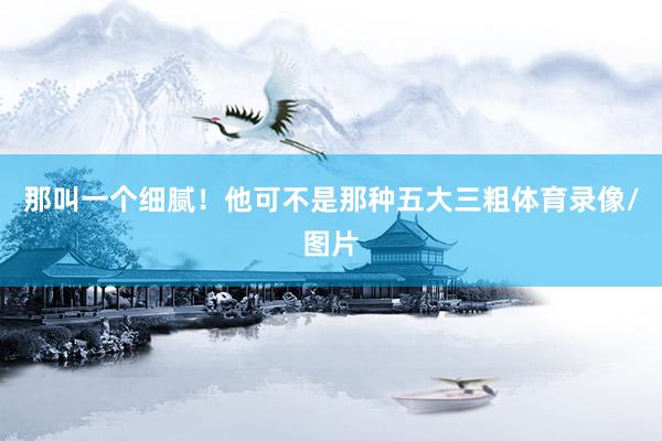 那叫一个细腻！他可不是那种五大三粗体育录像/图片