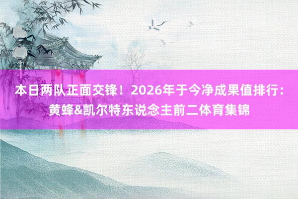本日两队正面交锋！2026年于今净成果值排行：黄蜂&凯尔特东说念主前二体育集锦