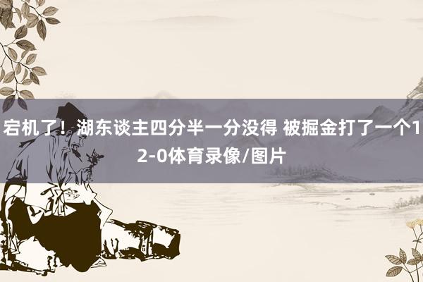 宕机了！湖东谈主四分半一分没得 被掘金打了一个12-0体育录像/图片