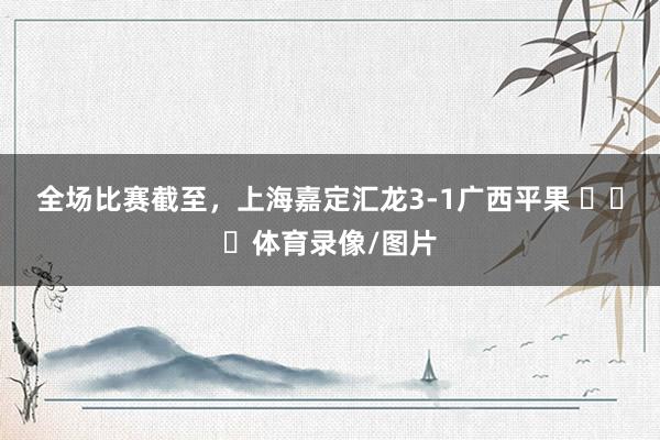全场比赛截至,上海嘉定汇龙3-1广西平果 体育录像/图片