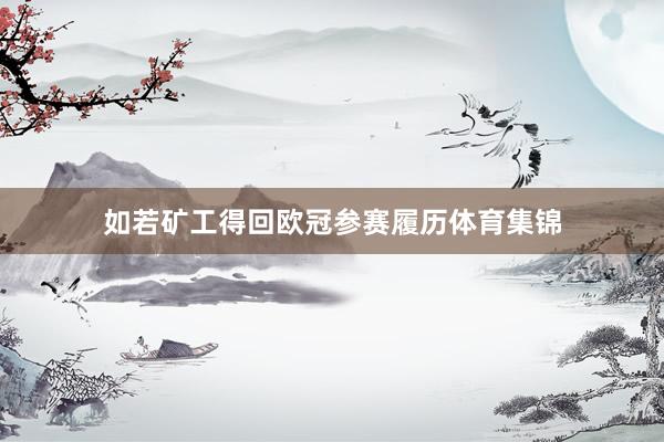 如若矿工得回欧冠参赛履历体育集锦