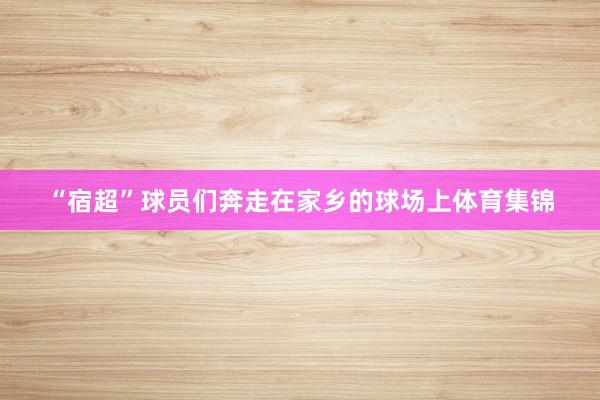 “宿超”球员们奔走在家乡的球场上体育集锦